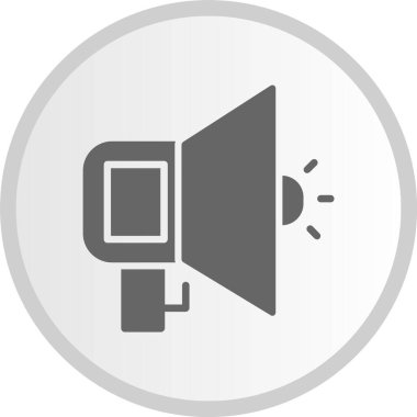 Megafon Çember Gri Simge