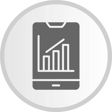 Grafik Çemberi Gri Simgesi