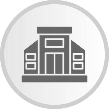 Okul Sembolü Gri Çember Simgesi