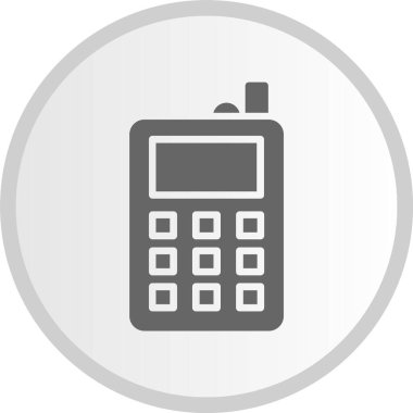 Telsiz Telsizi Gri Çember Simgesi