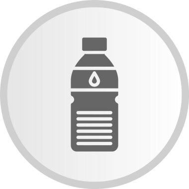 Su Şişesi Kabartma Çemberi Gri Simge