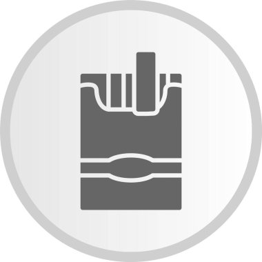 Sigara Kabartması Gri Çember Simgesi