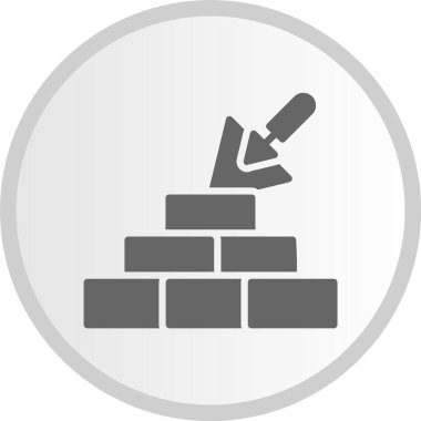 Tuğla İşareti Çember Gri Simge