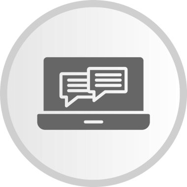 Chat Gri Çember Simgesi