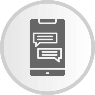 Chat Gri Çember Simgesi