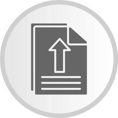 Dosya Yükle Gri Çember Simgesi