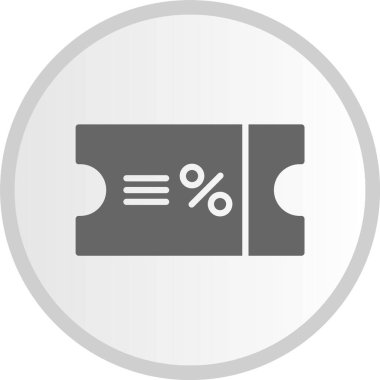 Kuponlar Gri Çember Simgesi