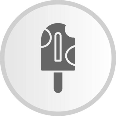 Dondurma Kabartma Çemberi Gri Simgesi