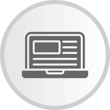 Web Sitesi Kabartma Çemberi Gri Simgesi