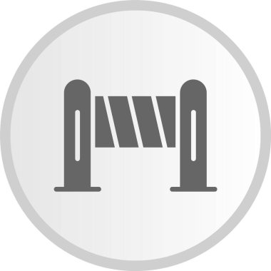 Bariyer Kabartma Çemberi Gri Simgesi