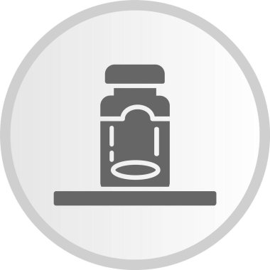 Jar Kabartma Çemberi Gri Simgesi