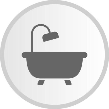 Banyo Kabartma Çemberi Gri Simge