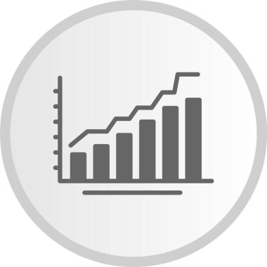 Diyagram Vektör Kabartması Gri Çember Simgesi