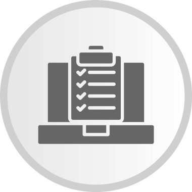 Doğrulama Kabartması Gri Çember Simgesi