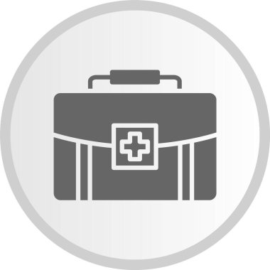 Tıbbi Kabartma Çemberi Gri Simgesi