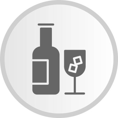 Alkol Çemberi Gri Simgesi