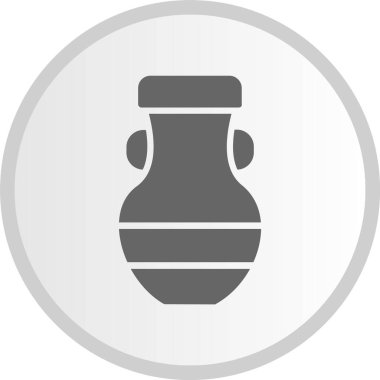 Vazo Kabartma Çemberi Gri Simgesi