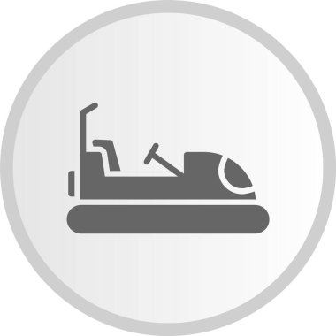 Çarpışan Araba Gri Çember Simgesi