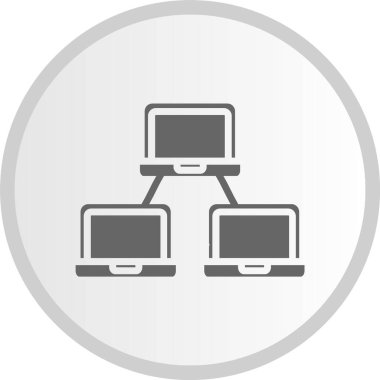 Ağ Kabartma Çemberi Gri Simgesi