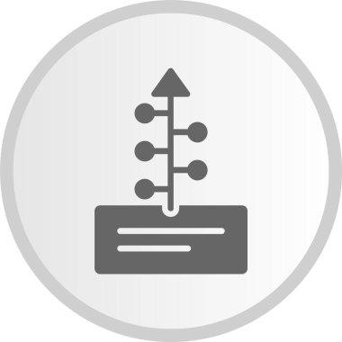 Zaman Çizgisi Gri Çember Simgesi