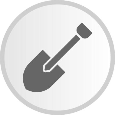 Kürek Kabartma Çemberi Gri Simgesi