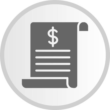 Bill Glyph Çemberi Gri Simgesi