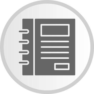 Günlük Kabartma Çemberi Gri Simgesi