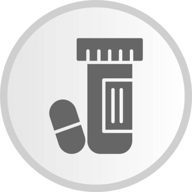 Uyuşturucu Testi Gri Çember Simgesi