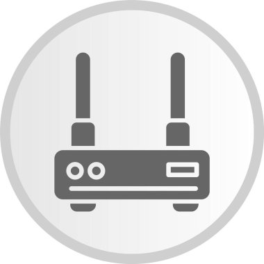 Modem Gri Çember Simgesi