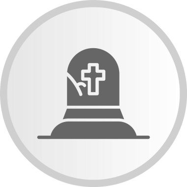 Tombstone Sembolü Gri Çember Simgesi