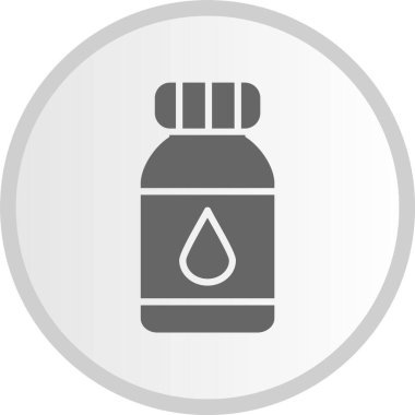 Süt Kabartma Çemberi Gri Simgesi