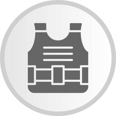 Kurşun geçirmez Ceket Kabartma Çember Gri Simge