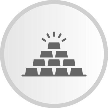 Altın Kabartma Çember Gri Simge