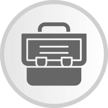 Bavul Gri Çember Simgesi