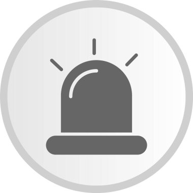 Siren Kabartma Çemberi Gri Simge