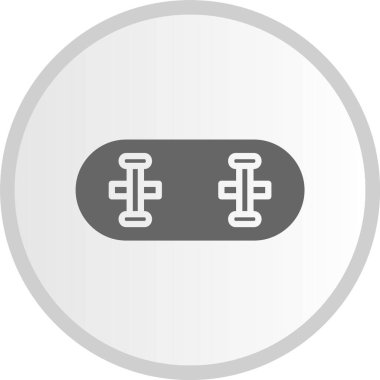 Kaykay Kabartma Çemberi Gri Simge