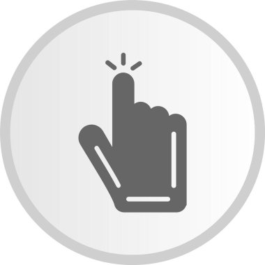 Tap Kabartma Çember Gri Simge