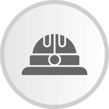 Miğfer Kabartma Çemberi Gri Simgesi