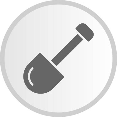 Kürek Kabartma Çemberi Gri Simgesi