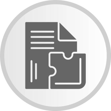 Strateji Vektörü Gri Çember Simgesi