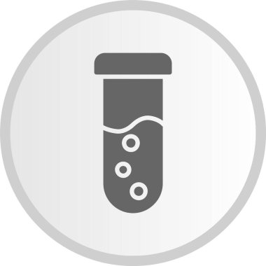 Test Tüpü Gri Çember Simgesi