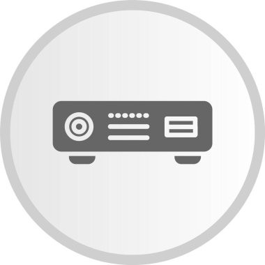 Projektör Gri Çember Simgesi