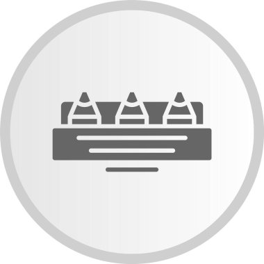 Pastel boyalar Gri Çember Simgesi