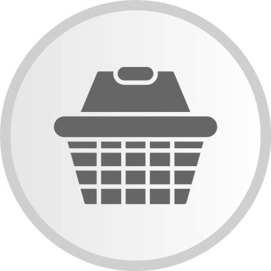 Sepet Kabartma Çemberi Gri Simgesi