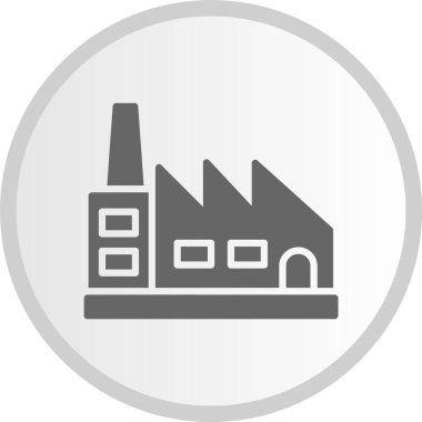 Fabrika Kabartması Çember Gri Simge