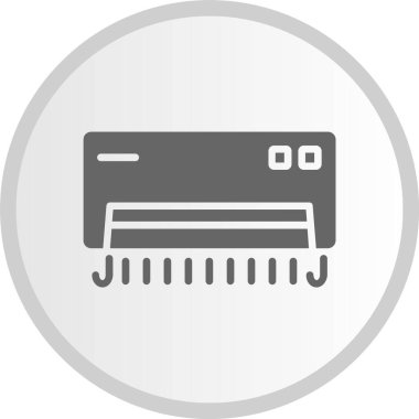 Klima Kabartması Gri Çember Simgesi