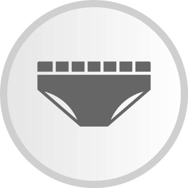 İç Çamaşırı Kabartması Gri Çember Simgesi