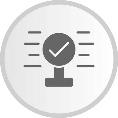 Kabullenme Kalıbı Gri Çember Simgesi