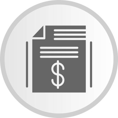 Gri Çember Simgesi Faturası