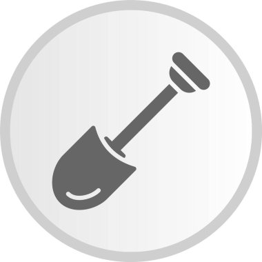 Kürek Kabartma Çemberi Gri Simgesi